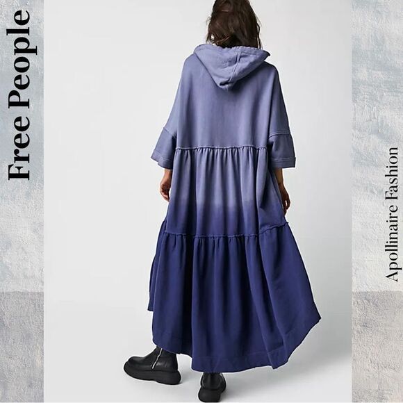 FREE PEOPLE MOLLY CARDI HOODIE IN BLACK BIRD SMALL NEW - Picture 6 of 8